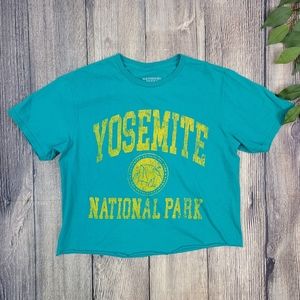 National Parks Society Yosemite Cut Off Cropped Short Sleeve Tee